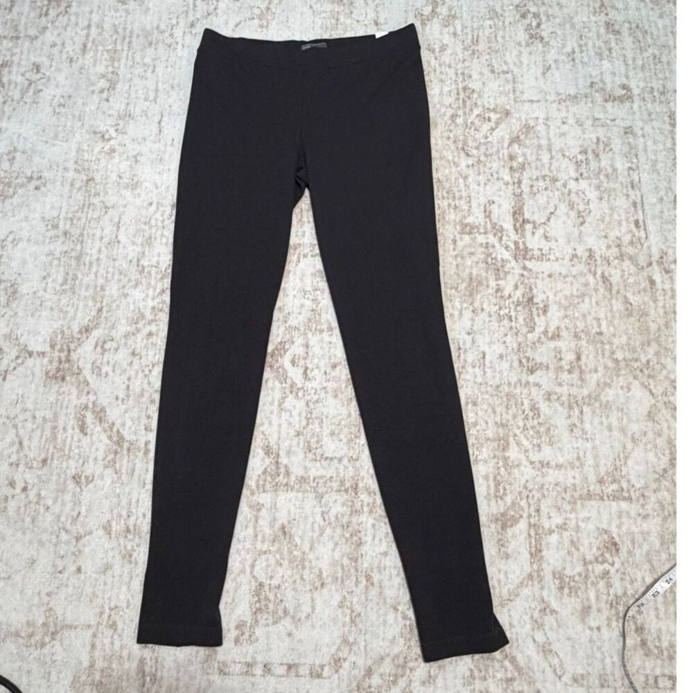 Vince Black Seamed Pull On Stretch Leggings Viscose Nylon Skinny Size L